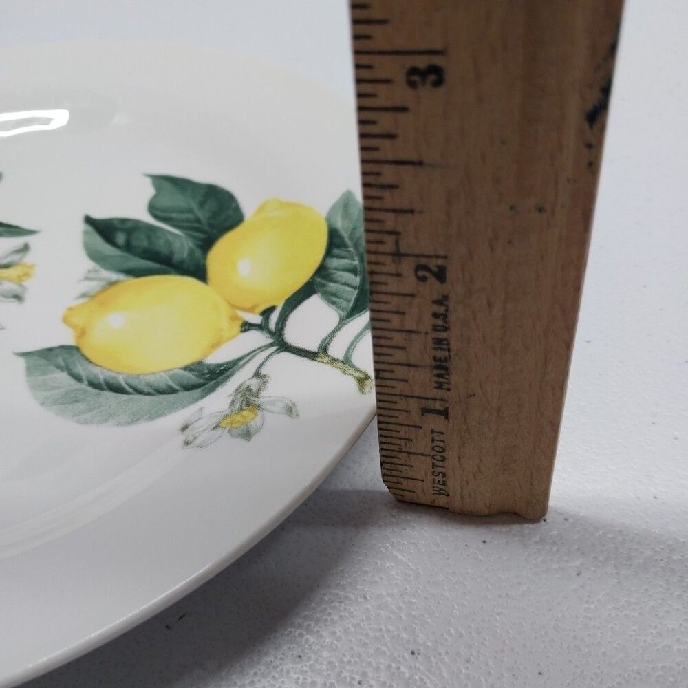 Royal Norfolk Lemon Salad Plates 7.5" Set of 2 Yellow Fruit Dessert - Picture 9 of 9